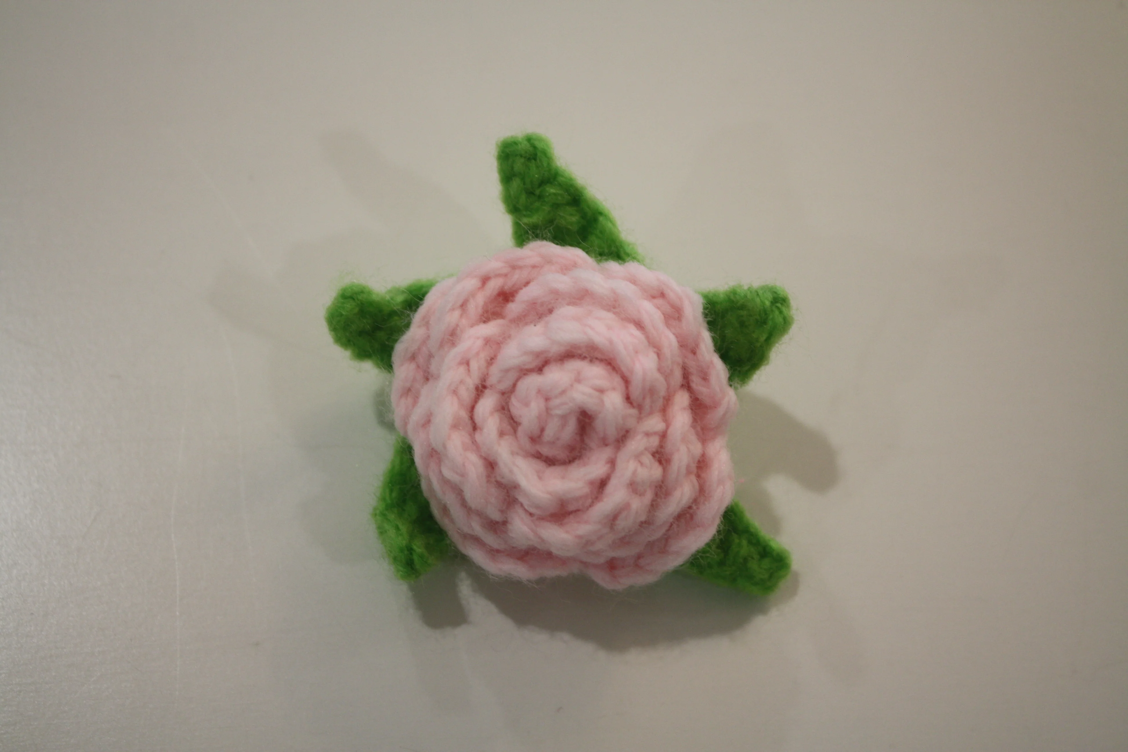 Crochet Rose Keychain