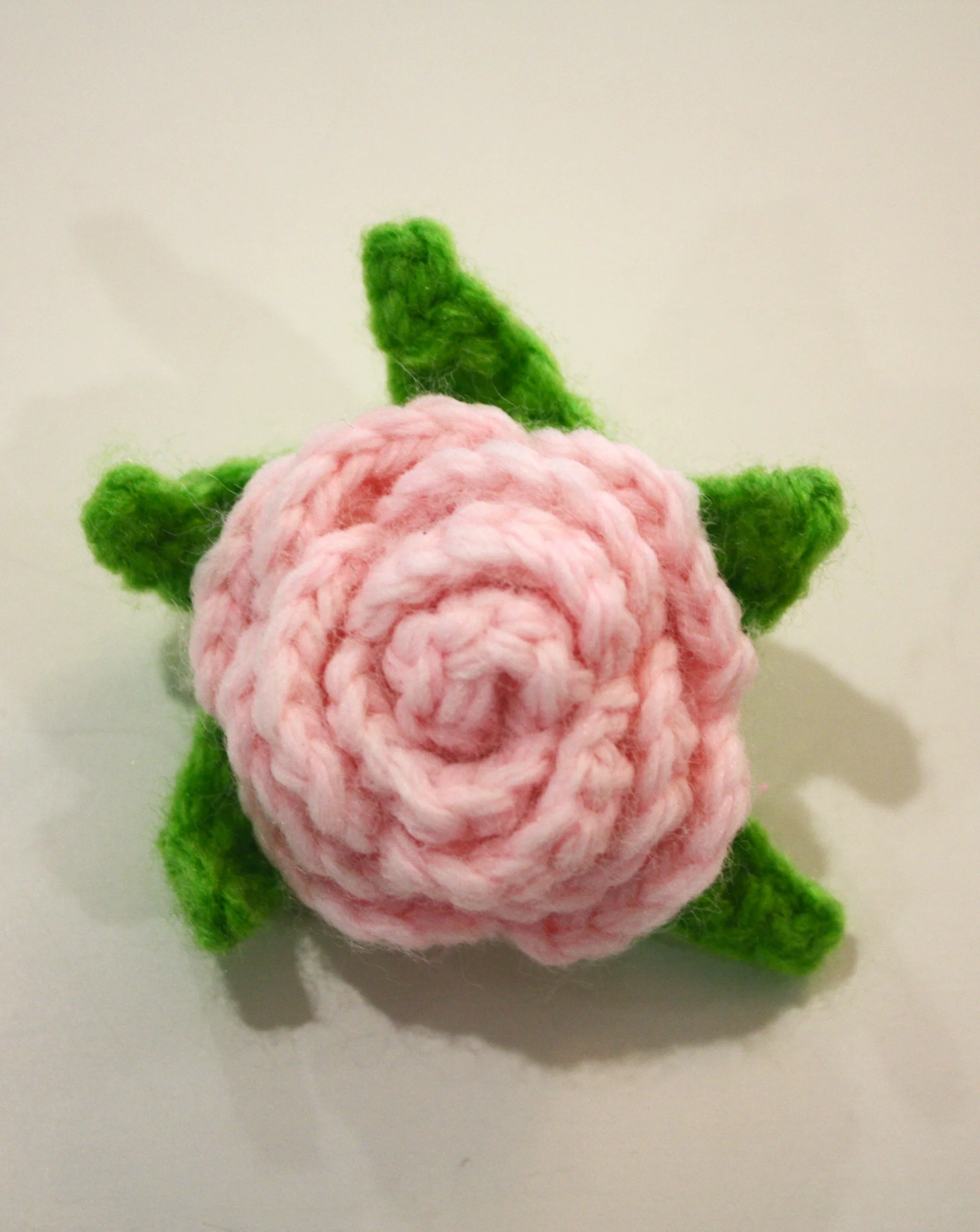 Crochet Rose Keychain